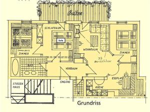 a floor plan of a house at Beautiful apartment in Mittersill with balcony in Mittersill