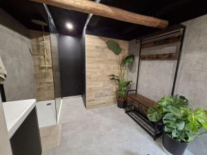 Ένα μπάνιο στο Love room Émeraude & Pièce Secrète