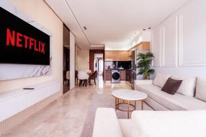 TV a/nebo společenská místnost v ubytování Apartment - Luxury, Style & Wellness + 10 fotografií