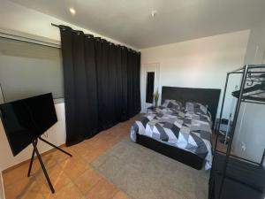 Giường trong phòng chung tại Superbe Loft 100m2 proche du centre de Toulouse