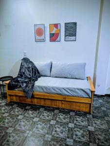 En eller flere senge i et værelse på Duplex en Costa Azul cerca del mar