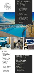 a collage of pictures of a swimming pool at fitbull homes in Nairobi