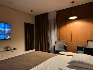 Giường trong phòng chung tại Camping K