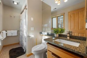 een badkamer met toilet, wastafel en douche bij RMR: Greyling 4513 Condo in The AspensWilsonWY in Wilson +21 foto's