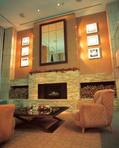 Χώρος καθιστικού στο Hotel Tangram