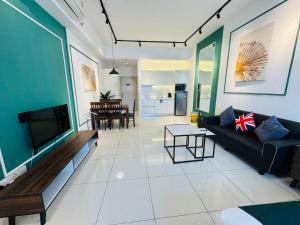 Posezení v ubytování Klcc Service Suites By Chamber