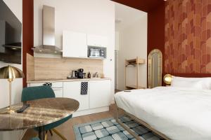 Dapur atau dapur kecil di Duke Studio Hotel