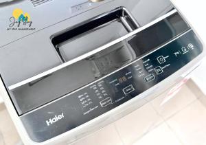 a close up of a toaster oven on a counter at Amber Cove l Luxury Suites 2BR l 6-9pax l GamesRoom l City Centre l Jonker St l Encore l Playground by Jay Stay in Melaka