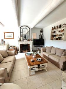 Posezení v ubytování La bastide le Jucamas