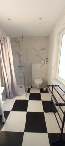 ein Badezimmer mit Dusche und Toilette in der Unterkunft La Valériane in Moyeuvre-Grande + 20 Fotos