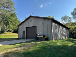 a large metal building with a large garage at Large Recreational Retreat in Hudson