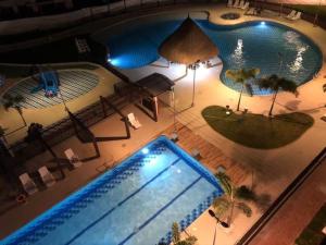 an overhead view of a swimming pool in a hotel at Delicados Pastos in Ricaurte