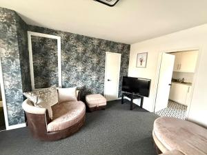 Χώρος καθιστικού στο Cosy central house in St Andrews