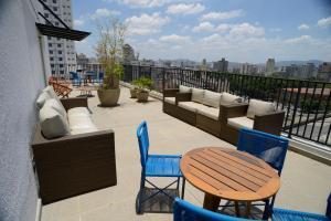 Balkón nebo terasa v ubytování Gray One - Apto com varanda, poucos passos da estação Luz