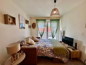 Μια τηλεόραση ή/και κέντρο ψυχαγωγίας στο Le Cosy Zen des Sables