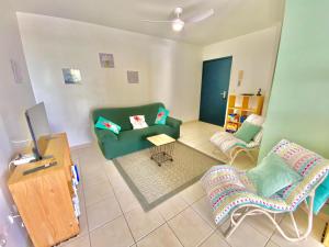 Et opholdsområde på Appartement - Vue mer et montagne