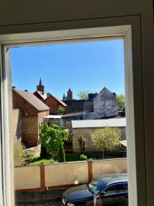 a view from a window of a car at Apartment Versteck am Hug in Jüterbog