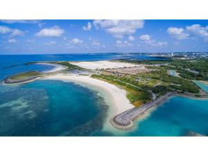 an aerial view of a beach in the ocean at Smile Hotel Miyakojima - Vacation STAY 93493v in Miyako Island
