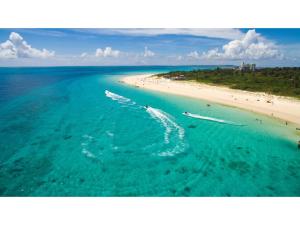 an aerial view of a beach and the ocean at Smile Hotel Miyakojima - Vacation STAY 93495v in Miyako Island