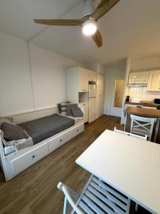 Η κουζίνα ή μικρή κουζίνα στο Studio 4pers rénové avec jardin et place privée