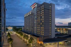 a rendering of the hotel planned for the city of minneapolis at Raleigh Marriott City Center in Raleigh