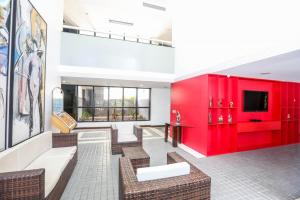 Μια τηλεόραση ή/και κέντρο ψυχαγωγίας στο Recife Flat Service Boa Viagem - 6 pessoas