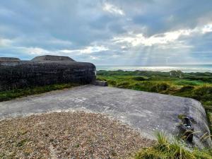 a view of the ocean from the top of a bunker at 6 person holiday home in Saltum in Saltum