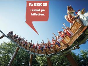 eine Gruppe von Menschen, die auf einer Achterbahn fahren in der Unterkunft Welcoming holiday home in Ebeltoft in Ebeltoft