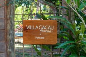 a sign for the villa cacao variegosa at Villa Cacau - Floresta in Trancoso