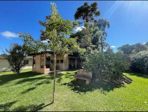 ein kleiner Baum vor einem Haus in der Unterkunft Hospedagem Apto Residencial Canela in Canela