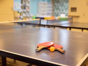 a toy skateboard sitting on top of a table at Rycom Family Resort Hotel in Okinawa City