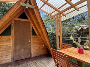 Μπαλκόνι ή βεράντα στο Glamping La Bendición