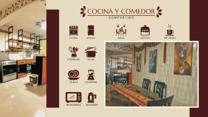 a collage of images of a kitchen and a restaurant at Casa Sucre Hostel Ayacucho in Ayacucho +25 photos