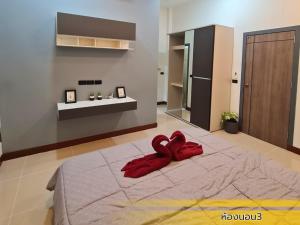 Katil atau katil-katil dalam bilik di Chanita Villa Soidao