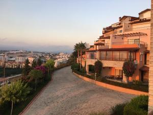 a winding road in a city with buildings at Elite Penthouse in Avsallar