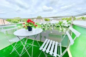 Balkón nebo terasa v ubytování The White Lion downtown and balcony