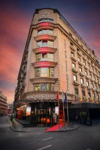 a building with a sign on the front of it at AHC Old City Hotel in Istanbul