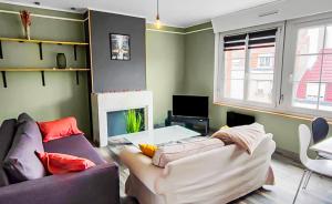 Χώρος καθιστικού στο MODERNE ET RENOVE Capacité 4 personnes, 1 chambre, Terrasse in Dunkerque