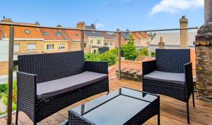 Μπαλκόνι ή βεράντα στο MODERNE ET RENOVE Capacité 4 personnes, 1 chambre, Terrasse in Dunkerque