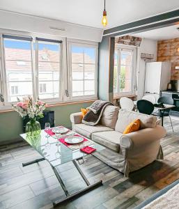 Et opholdsområde på Grand appartement capacité 4 personnes Dunkerque, 1 chambre, Terrasse