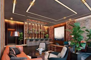 Χώρος καθιστικού στο The Grand Vista Lumiere Riverside District 2 Apartment