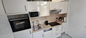 Kuchyň nebo kuchyňský kout v ubytování Hiddes Hus - Ferienwohnung Fuhrmann