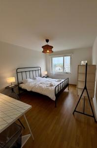 Voodi või voodid majutusasutuse Simple and Comfortable Apartment in Zurich toas
