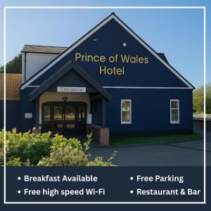 a blue building with the words prince of wales hotel at The Prince of Wales Hotel Berkeley by Belvilla, A38 M5 in Berkeley