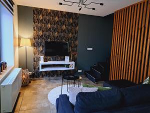 TV a/nebo společenská místnost v ubytování Gîte Chez Nénene La Roche en Ardenne