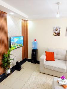 TV a/nebo společenská místnost v ubytování Kevlink BNB