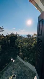 a view from the balcony of a house at Anna's Villa Portaria in Portariá