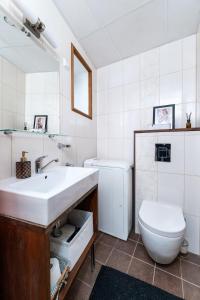 Un baño con lavabo e inodoro en 5 min from Port - free private parking - 1BR, en Tallin