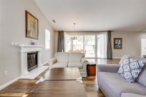 a living room with a couch and a table at Quiet and Convenient! Santa Rosa Family Home with Yard in Fulton