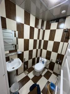 吉尔吉特Haney的带马桶和水槽的浴室